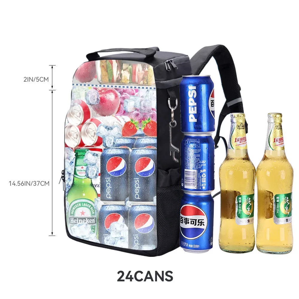 nouveau sac isotherme de pique-nique grande capacité, sac à dos thermique pour camping et randonnée avec ouvre-bouteille, sac à lunch isotherme étanche
