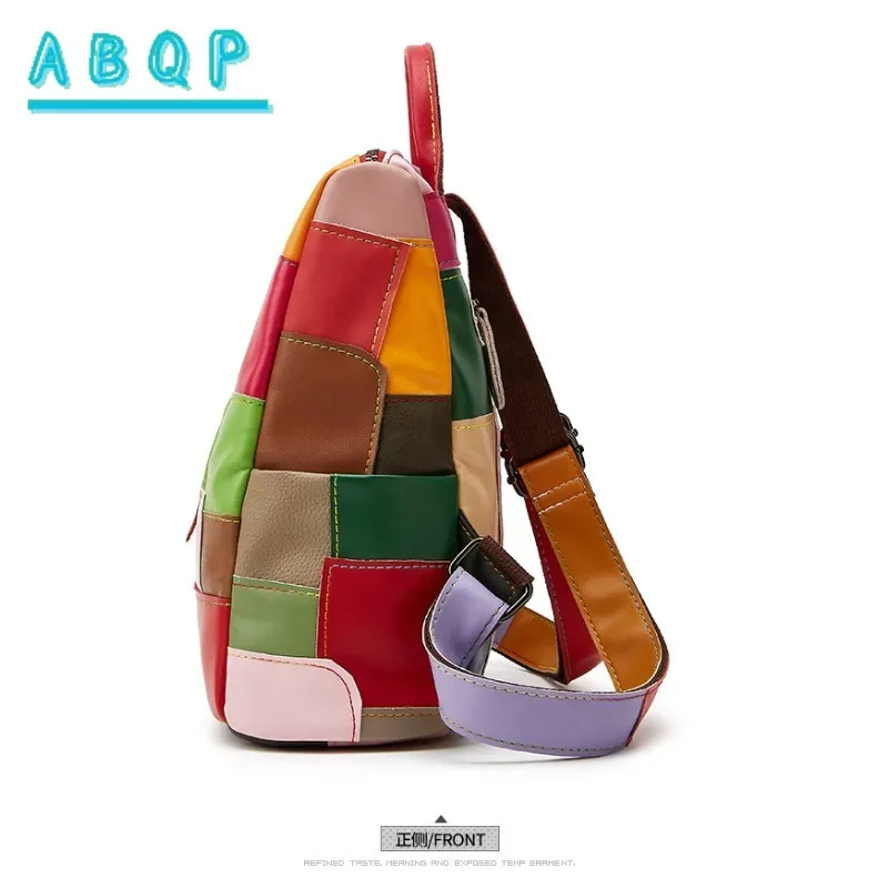 sac à dos interne de grande capacité, sac à dos irrégulier avec épissure de couleur, sac à main quotidien d'extérieur décontracté pour femmes