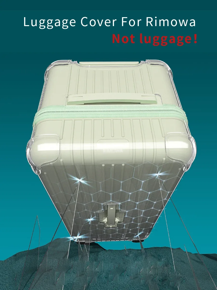housse de protection transparente pour bagages rimowa clear, compatible avec la valise rimowa essential.