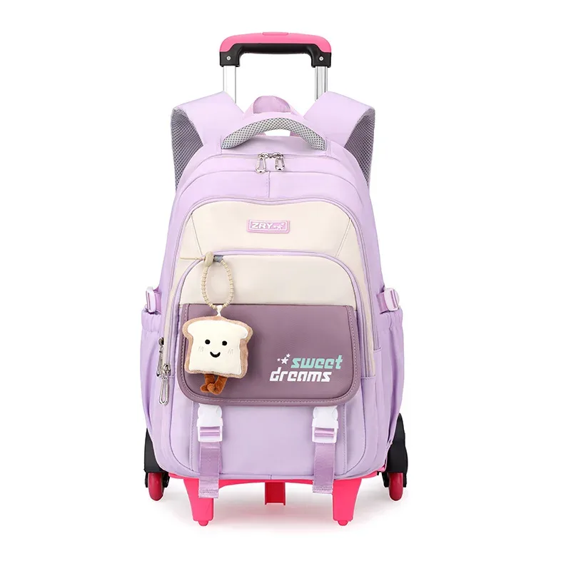 sacs à dos scolaires à roulettes pour filles, mochila, sac à dos enfant, bagage à roulettes, sac à dos scolaire