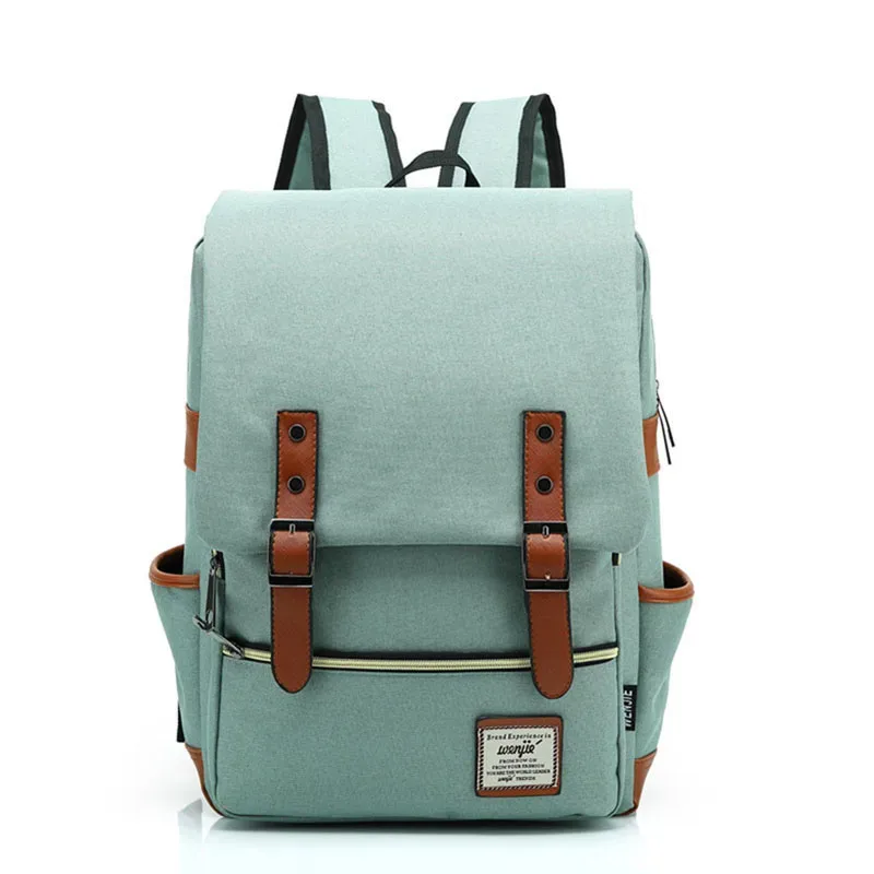 vintage 16 pouces sac à dos pour ordinateur portable femmes sacs en toile hommes toile voyage loisirs sacs à dos rétro sac décontracté sacs d'école pour adolescents