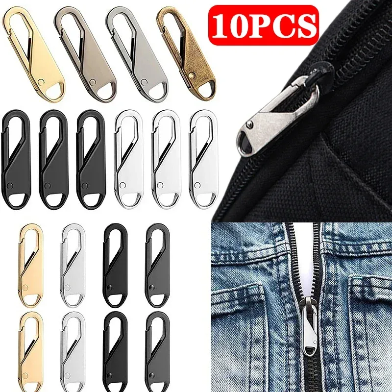 extracteur de curseur de fermeture éclair, 1 à 10 pièces, sac de réparation de fermeture éclair instantanée, remplacement de mauvaise boucle, sac de voyage, valise, tête de fermeture éclair, bricolage, artisanat de couture