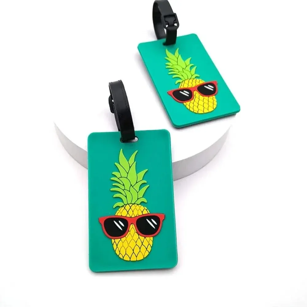 étiquette de bagage en pvc, 1 pièce, étiquette de voyage portable en silicone, porte-adresse d'identification, accessoire de valise avec protection d'information sécurisée