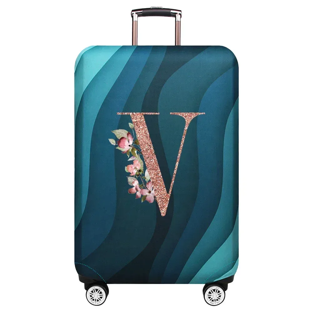 housse de protection élastique pour valise de voyage, série rose gold, adaptée aux valises de 18 à 32 pouces