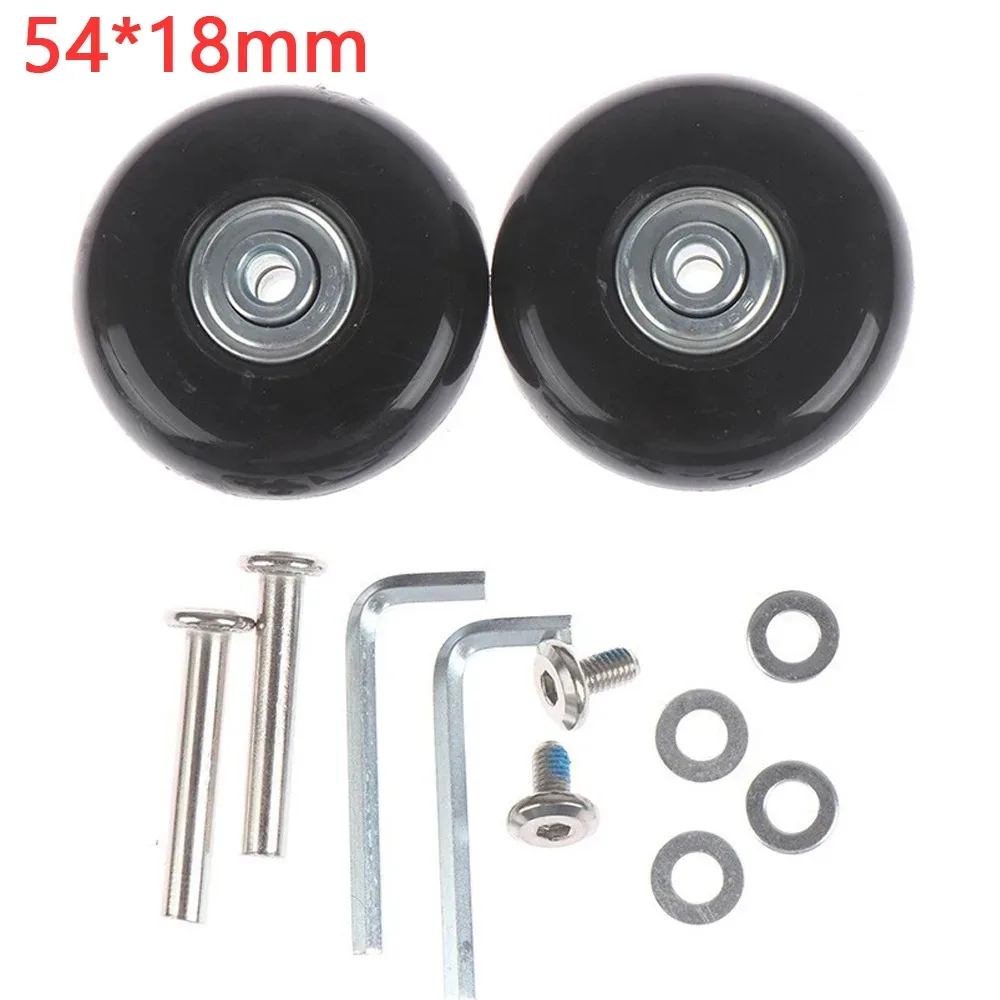 kit de réparation d'essieux silencieux durables avec vis, roues de bagage de voyage, pièces de valise, essieux de 40mm, 43mm, 54mm, 60mm, 64mm, 70mm