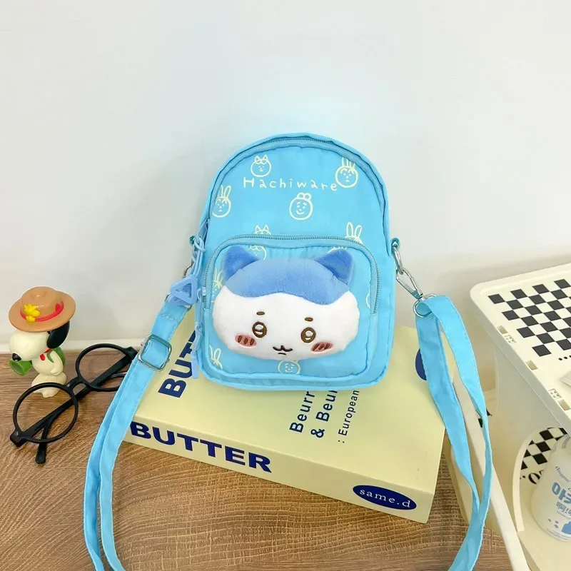 nouveau sac à bandoulière en velours brodé chiikawa, sac à dos de rangement pour figurines anime, sacs kawaii pour femme