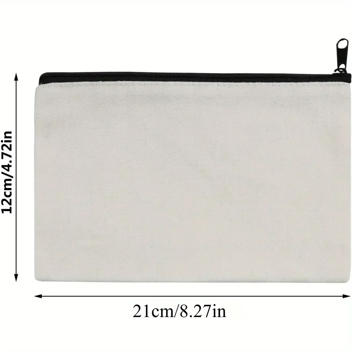 10 pochettes vierges à fermeture éclair – sacs organisateurs de cosmétiques et de voyage polyvalents blancs et beiges