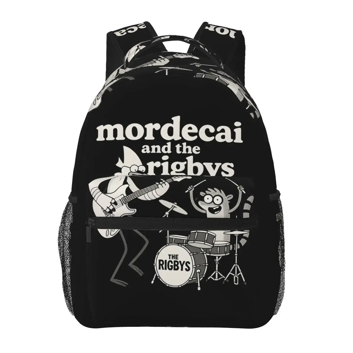 mordecai and rigby regular show – sacs à dos graphiques avec personnages de dessins animés, cartable pour garçons et filles, sacs d'école, sac à dos de voyage, sac à bandoulière