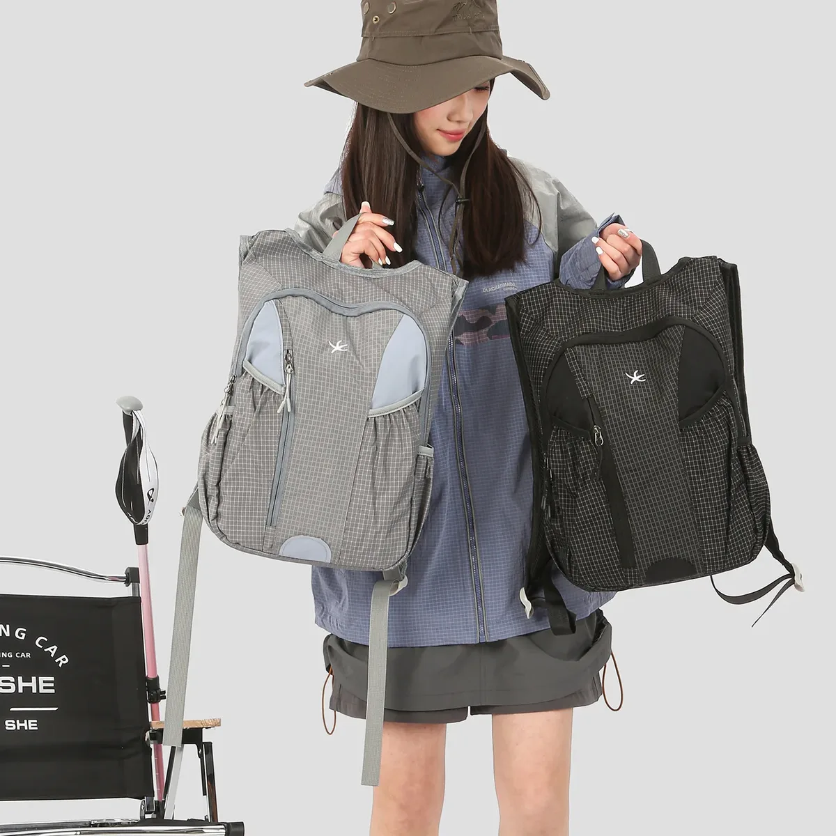 sac à dos de randonnée léger pour voyages en plein air, sac de sport décontracté et tendance en nylon pour femmes, durable, résistant à l'eau, capacité de 20 à 35 l