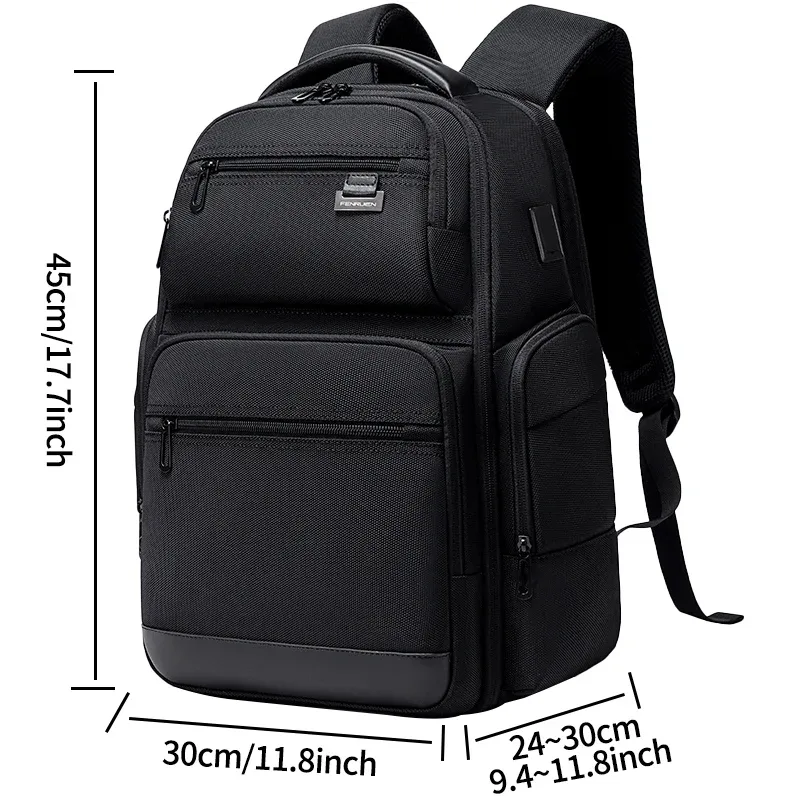 fenruien hommes 43l sac à dos étanche sacs à dos pour ordinateur portable usb charge sac à dos multifonctionnel grande capacité sac de voyage