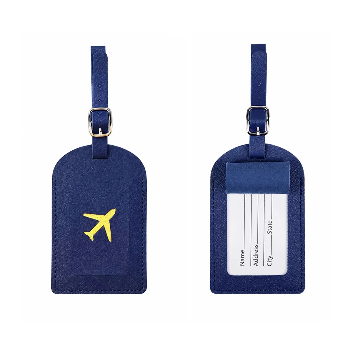 ensemble porte-passeport et étiquette de bagage en cuir pu avec blocage rfid, organiseur de documents de voyage pour les voyages d'affaires et de vacances