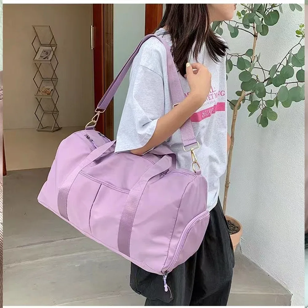 sac de voyage brodé, nouvelle tendance, nom personnalisé, grande capacité, séparation sèche et humide, sac à bagages, sac cadeau