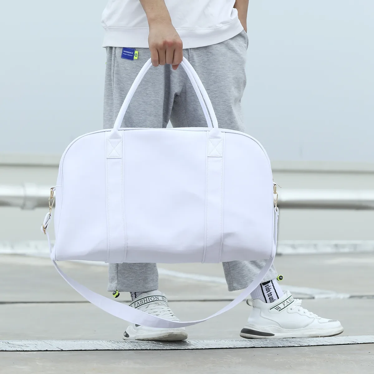 sac polochon en toile pour la fête des mères, pour femmes, week-end, sport, nuit, couleur unie, voyage, vacances, cadeau pour maman, idéal pour les voyages