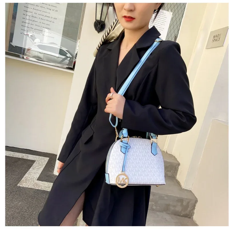 Sac à main texturé de luxe Michael Kors pour femmes, sac à bandoulière élégant, sac à main léger et décontracté, sac bandoulière de couleur bonbon MK.