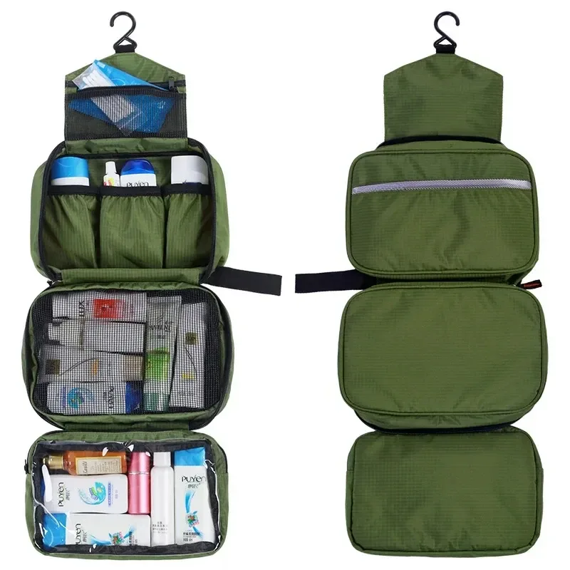 trousse de toilette suspendue pour hommes, grands sacs à cosmétiques imperméables, organisateur de voyage, articles de toilette pour dames, maquillage, toilettes, kit de salle de bain pliable