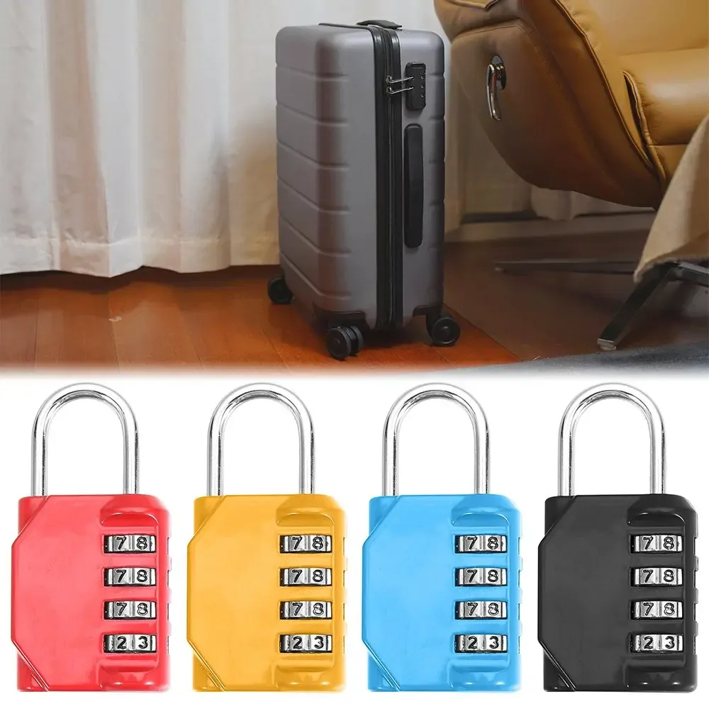 cadenas à combinaison en métal, cadenas à code réinitialisable à 4 chiffres, accessoires de voyage, cadenas à mot de passe