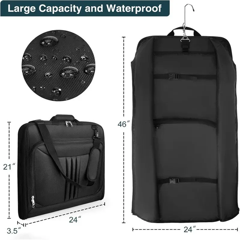 sac de voyage d'affaires de haute qualité 2026, sac à costume, sac à bagages pliable imperméable, sac suspendu pour vêtements, sac pour vêtements secs et mouillés