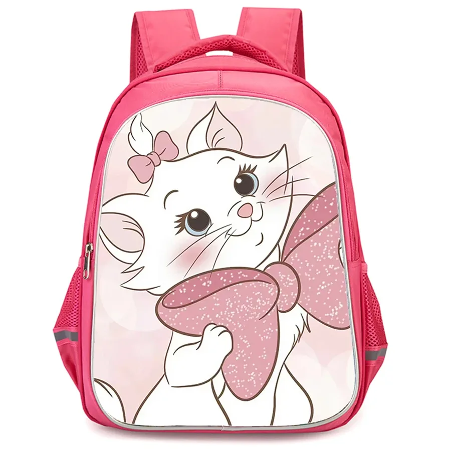 pochettes à double fermeture éclair, motif de dessin animé mma-rie cc-at, unisexe, sac à dos pour enfants de grande capacité de 16 pouces, idéal pour les garçons et les filles âgés de 5 à 10 ans.