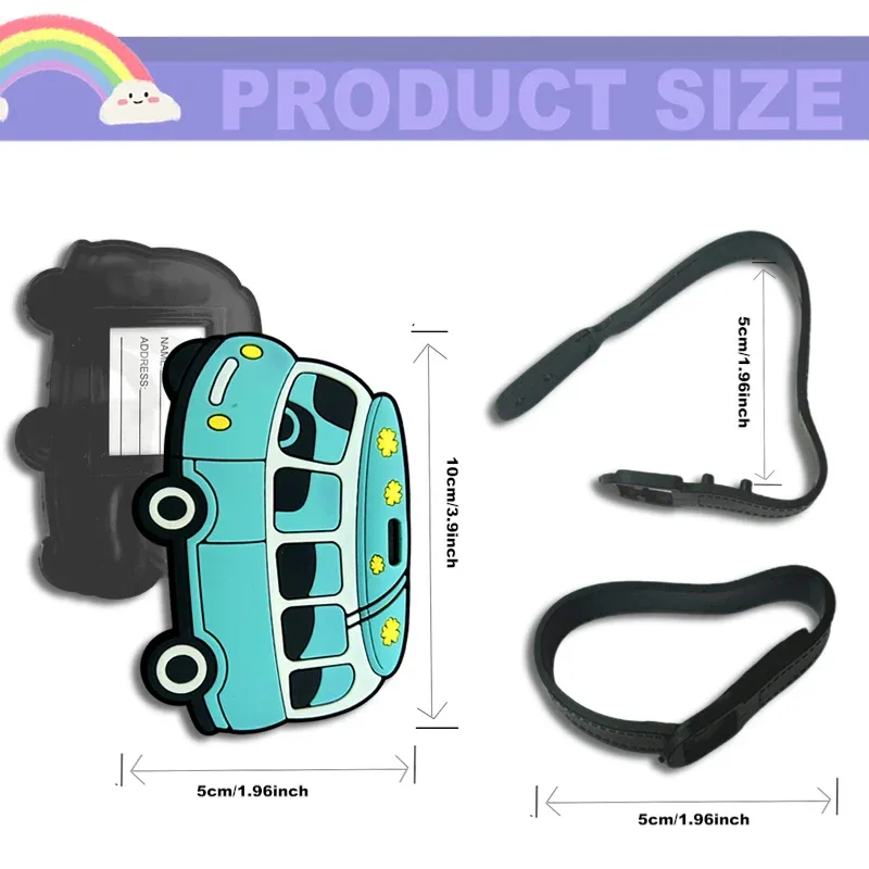 nouveau étiquettes de bagage créatives style dessin animé mignon, porte-adresses pour valise, étiquettes d'emb