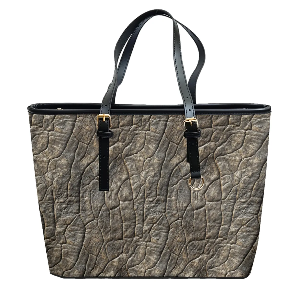 sac à bandoulière en cuir pvc oxford imprimé géométrique, fourre-tout léger à fermeture éclair, minimaliste, usage quotidien, sac à main convertible pour le travail et le week-end