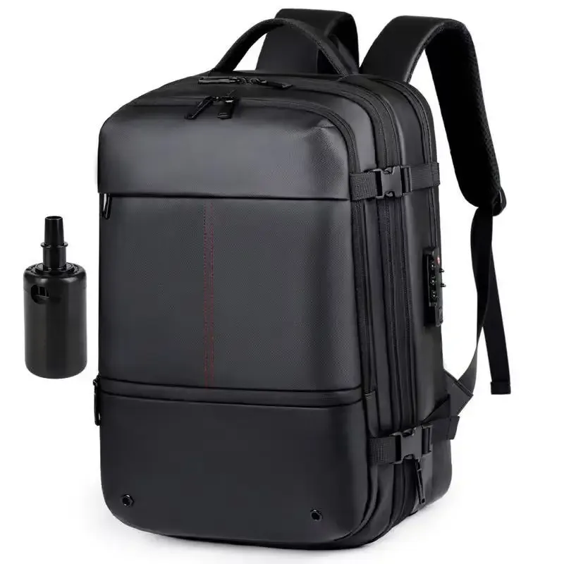 sac à dos de voyage à compression sous vide pour hommes, pour ordinateur portable 17 pouces, escarpins d'affaires, sac à dos d'école de grande capacité, sac à dos de randonnée élargi
