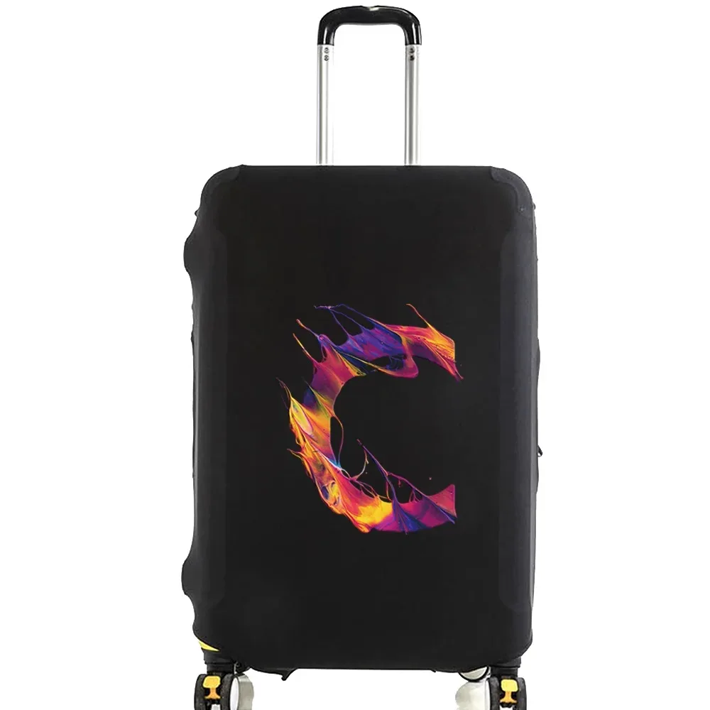 juste de protection pour bagages, peinture à la mode, série 26 lettres, motif de valise, sacs à poussière élastiques, étui, accessoires de voyage, 18-28 po