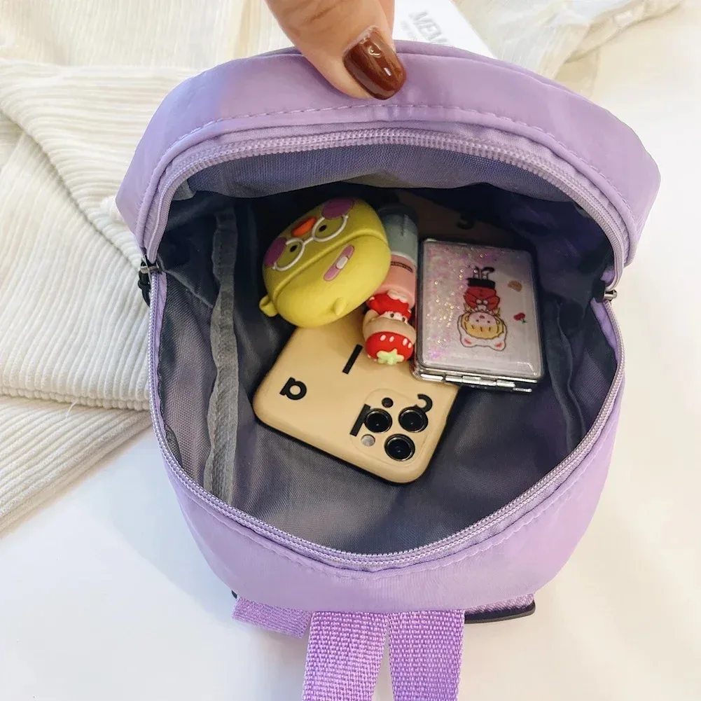 sac à dos en nylon, mini cartable pour filles, petit sac de voyage mignon pour femmes, sac à dos décontracté solide et imperméable, à la mode