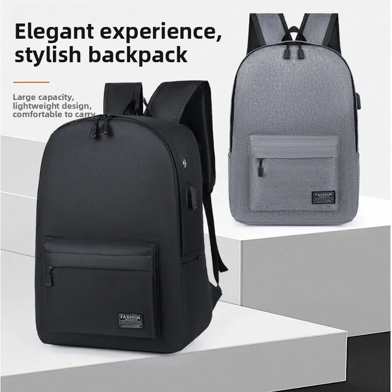sac à dos unisexe grande capacité, sac à bandoulière décontracté pour voyage, en tissu oxford, style urbain simple, respirant, capacité pour ordinateur portable 15 pouces