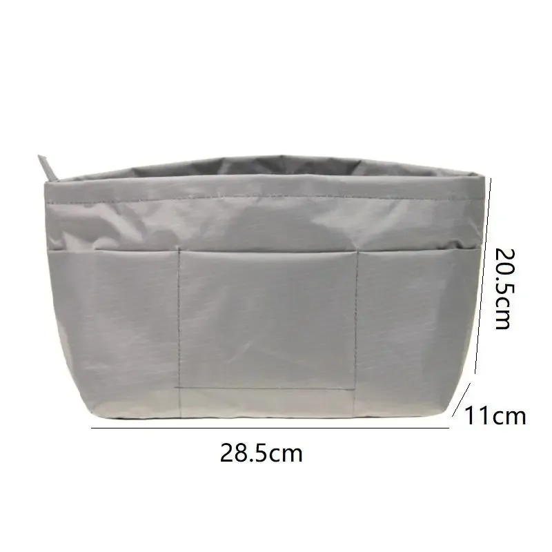 sac de rangement cosmétique vintage avec fermeture éclair, multi-poches, couleur unie, multifonctionnel pour femmes