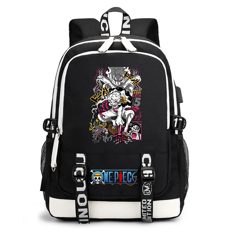 sac à dos d'étudiant imprimé one piece luffy, sac à dos décontracté pour garçons et filles, sac d'école léger, sac à dos de voyage