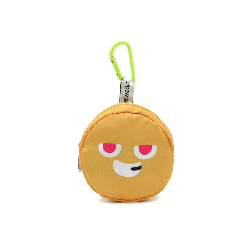 sac de rangement de clés pour femmes, design tendance, visage souriant, mini casque, sac de rangement de clés, porte-monnaie pendentif, sac de clés de dessin animé mignon pour filles