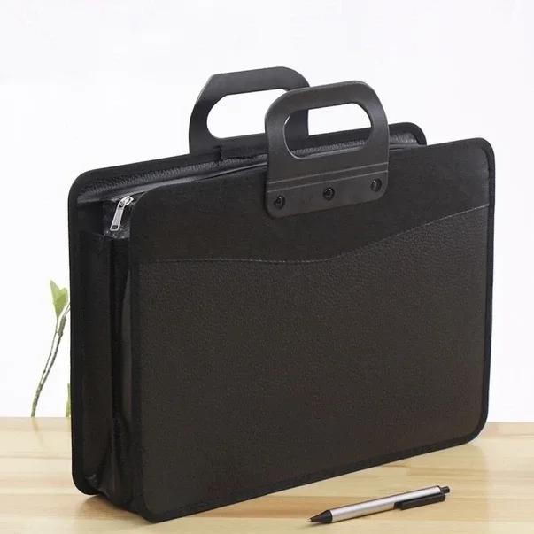 sac à documents portable a4 de grande capacité, sacs d'information pour documents de bureau, porte-documents à pois, sac d'affaires promotionnel