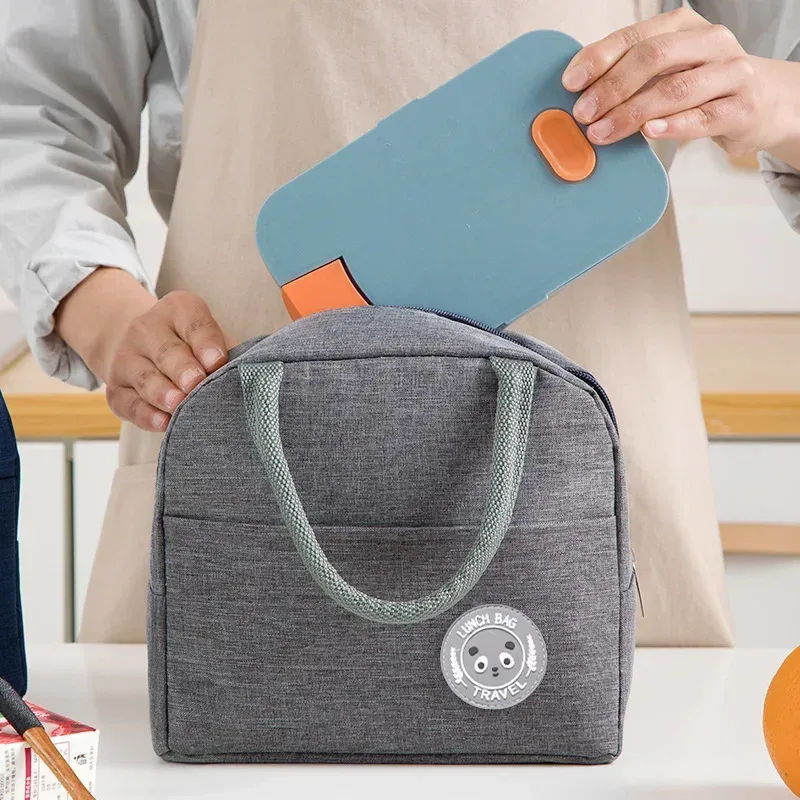 sac de rangement de voyage unisexe multifonctionnel, sac isotherme portable, boîte à bento en aluminium imperméable, sac à bento pour étudiants