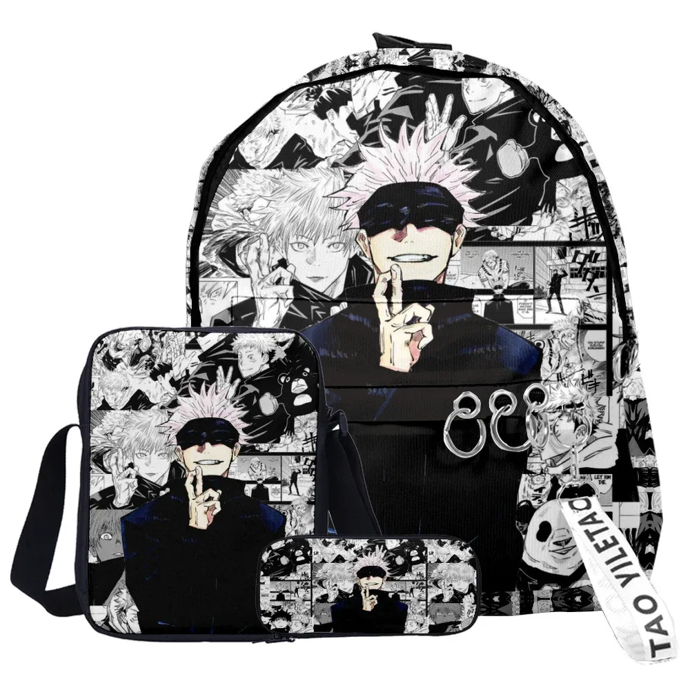 anime satoru gojo école sac à dos sac à dos pour ordinateur portable garçons filles adolescents sac d'école sac de voyage mochila sac à bandoulière
