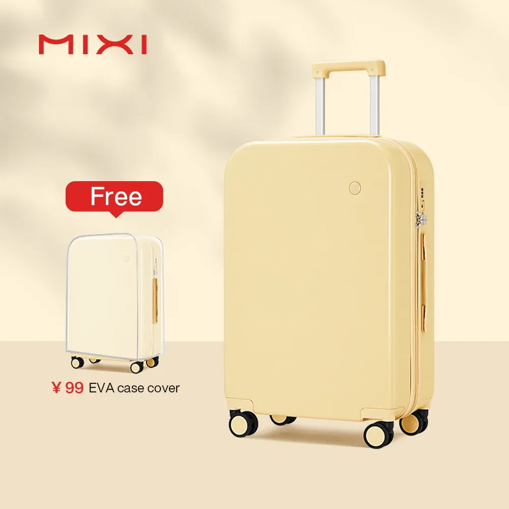 mixi design puristique bagages de voyage roue roulante rigide femmes valise hommes boîtier de chariot 16 20 continuer/grand 22 24 26 28 pouces