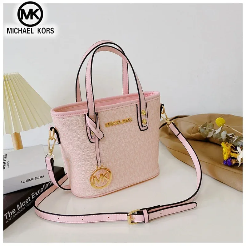 sac à bandoulière décontracté et tendance pour femmes michael kors, sac seau mk de luxe léger avec motif floral classique