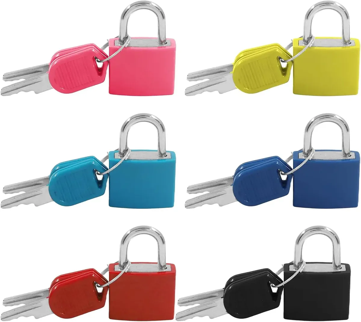 petites serrures colorées à noyau en cuivre avec clés, pour boîtes, sacs de voyage, sacs à dos, tiroirs |   mu