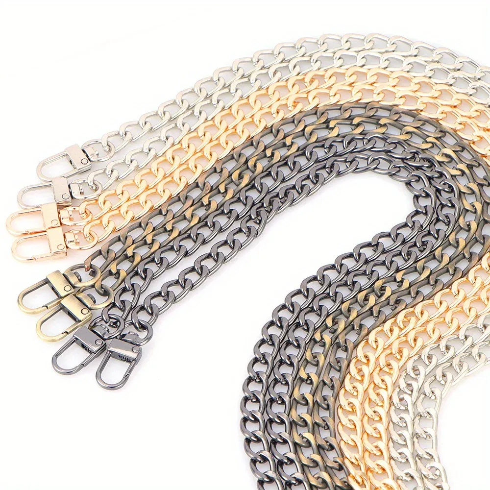 40-140cm sac à main chaîne sangle plate chaîne sangle sac à main chaînes pour portefeuille sacoche fourre-tout sacs sac à bandoulière chaîne sangle de remplacement