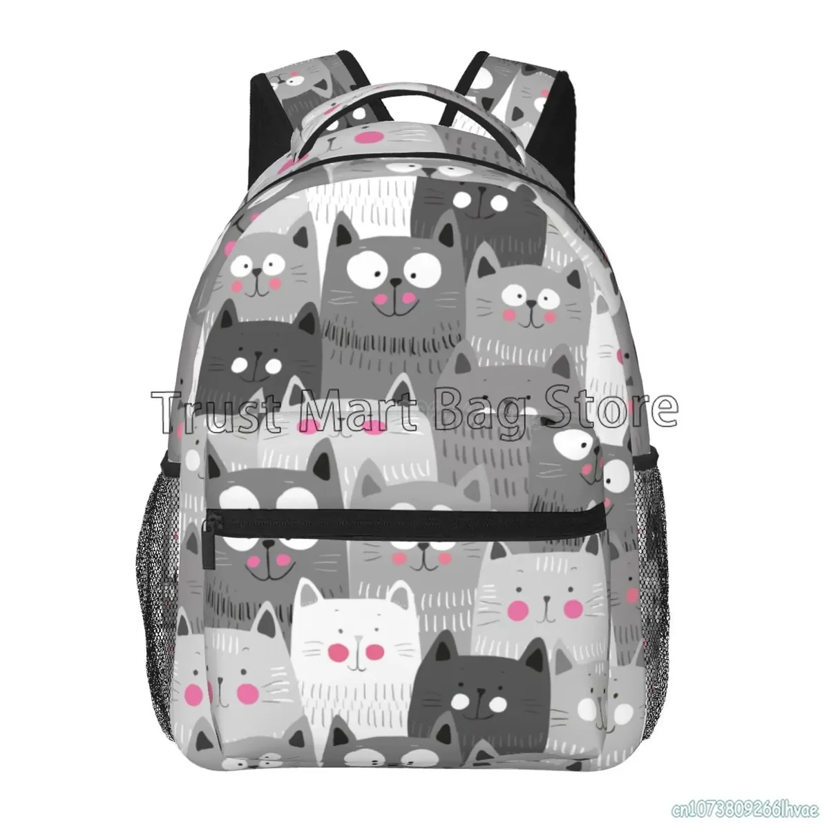 neko atsume anime cartoon mochila sac à dos pour femme, sac à dos de voyage pour filles et garçons, impression de chat mignon, sac initié pour adolescents