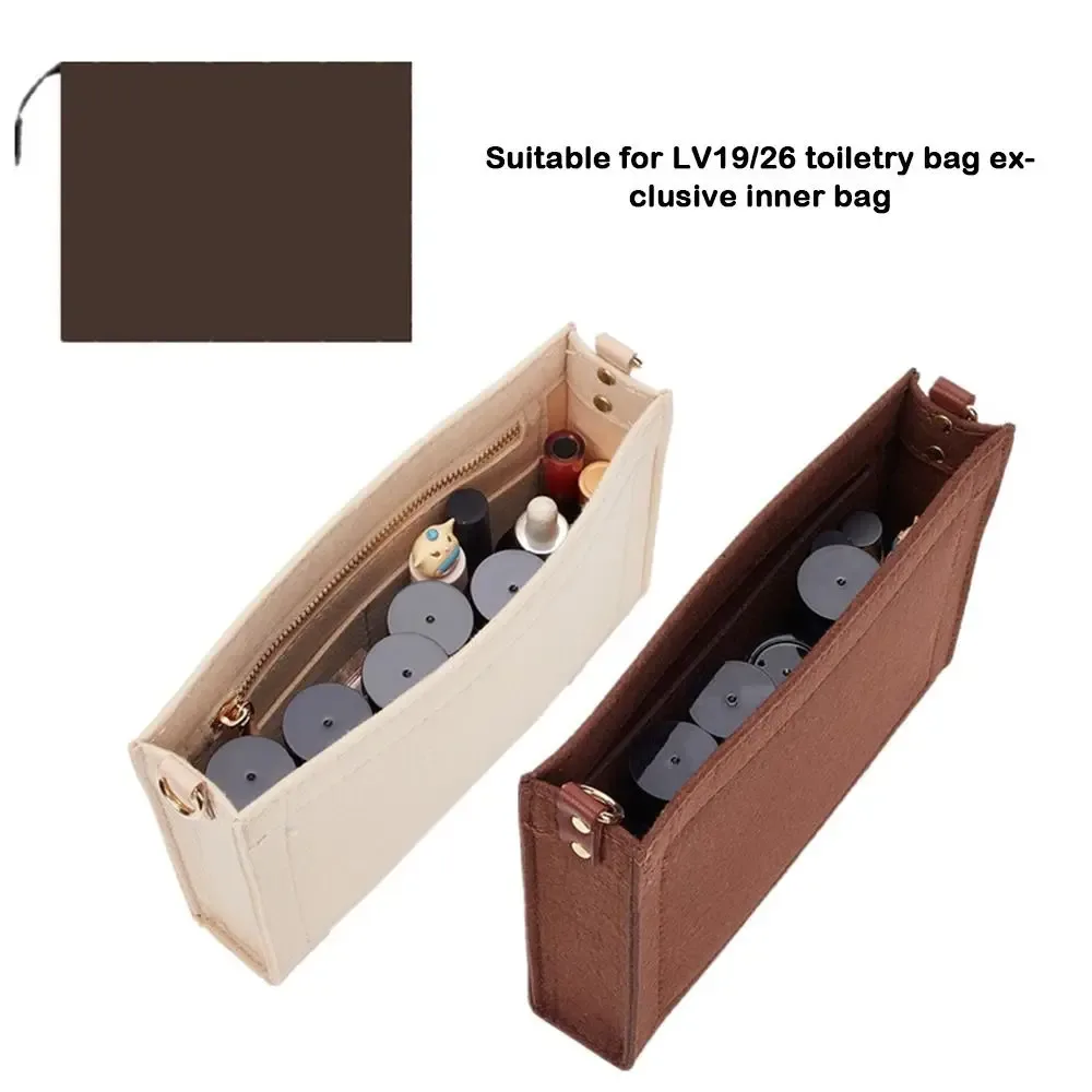 sac à main en feutre bien rangé, sac d'insertion, support de rangement de cosmétiques, doublure de sac d'organisation, organisateur pour lv 19/26