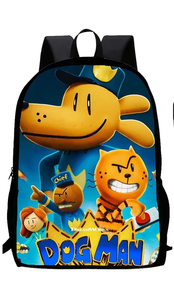 sac à dos d'école de dessin animé dogman pour enfants, sacs à lunch, sacs à crayons, garçons, filles, meilleur cadeau, ensemble de 3 pièces