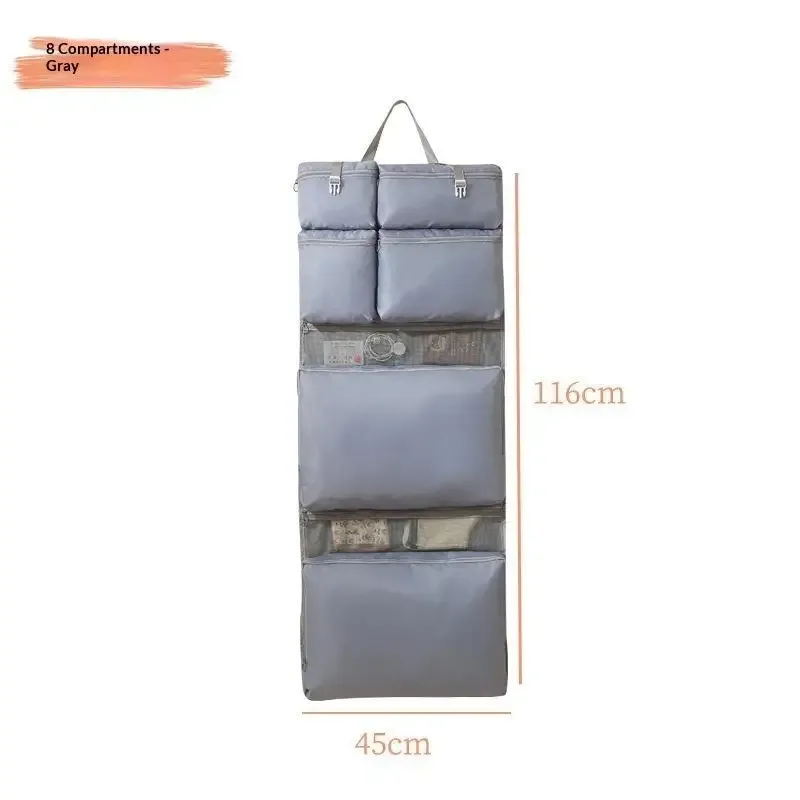 sac de rangement suspendu pliable et portable pour voyage, organisateur multi-poches pour vêtements et accessoires, gain de place pour bagages