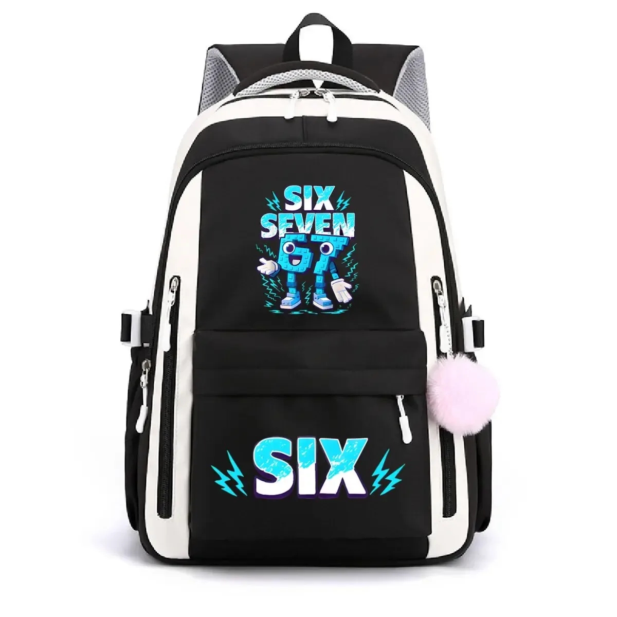 mode moyen haut étudiant sac à dos six sept italien brainrot meme modèle mochilas garçons filles dessin animé 67 trennd sac à dos cadeaux