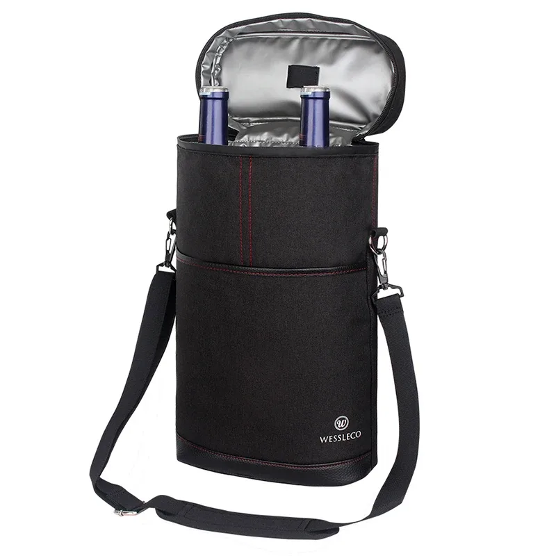 brilljoy champagne vin sac thermique sac de glace voyage refroidisseur pique-nique organisateur sac de réfrigérateur portable rond seau sacs à vin nouveau