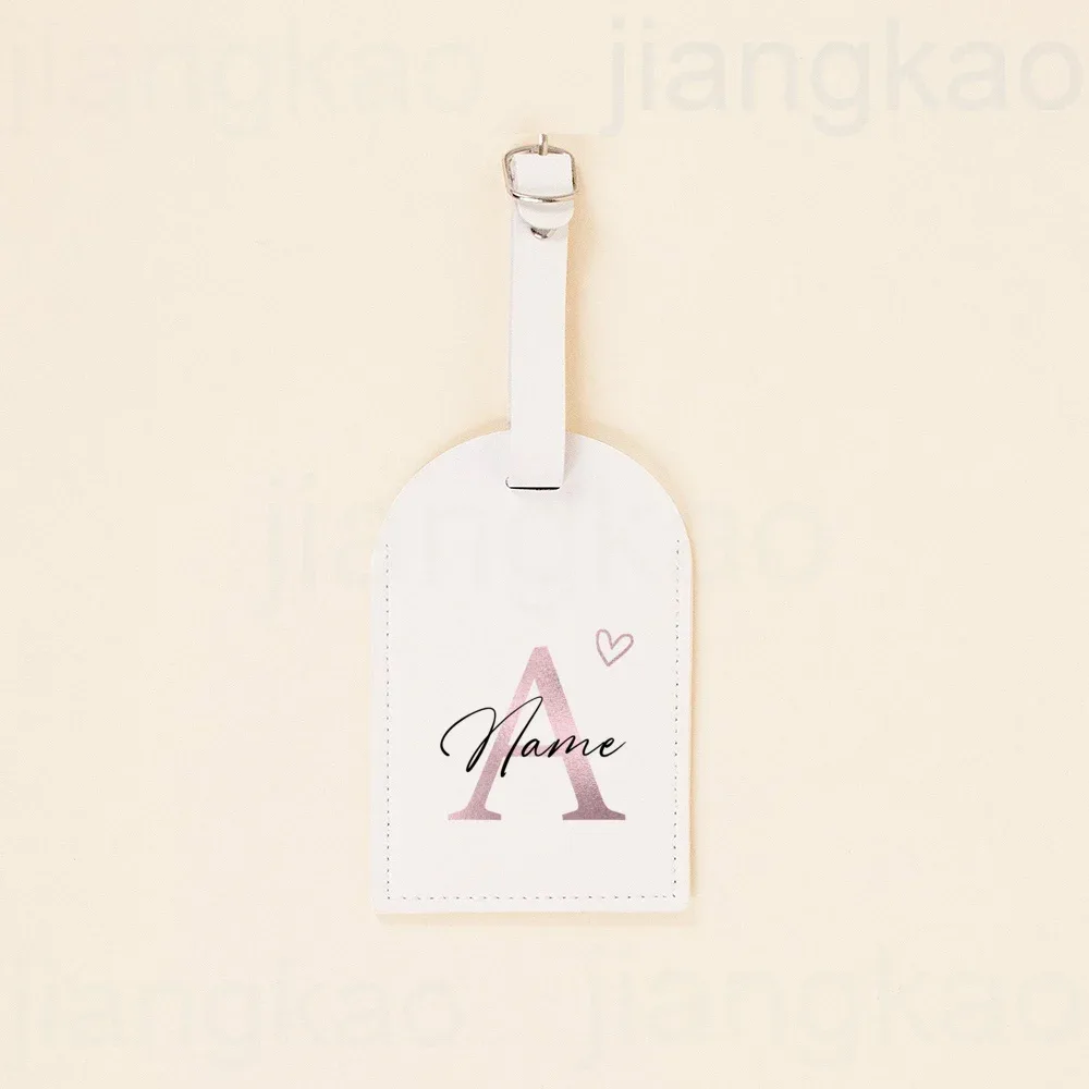 étiquette de bagage personnalisée en pu, lettre en forme de cœur avec nom, étiquette de valise, accessoire de voyage, cadeau d'anniversaire de mariage pour elle