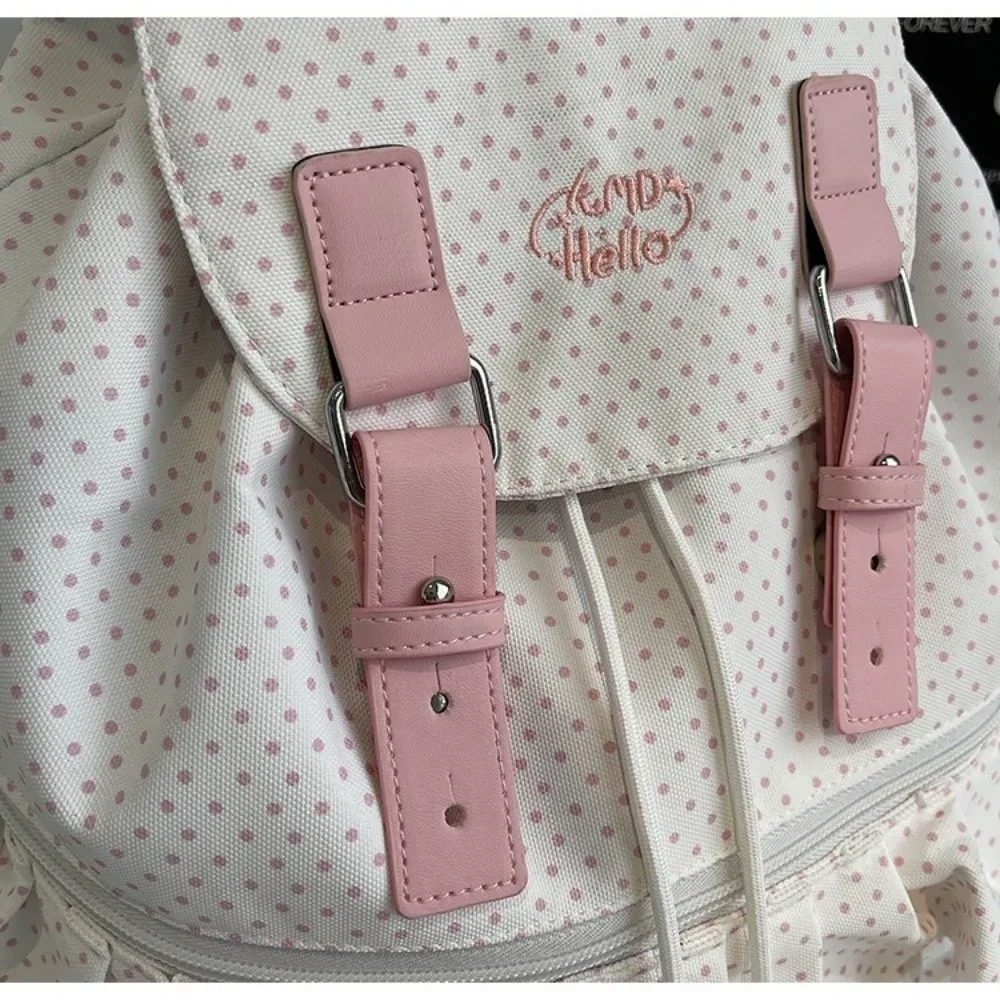 sac à dos créatif à pois, grande capacité, multifonctionnel, sac d'école, sac à bandoulière décontracté, sac de voyage