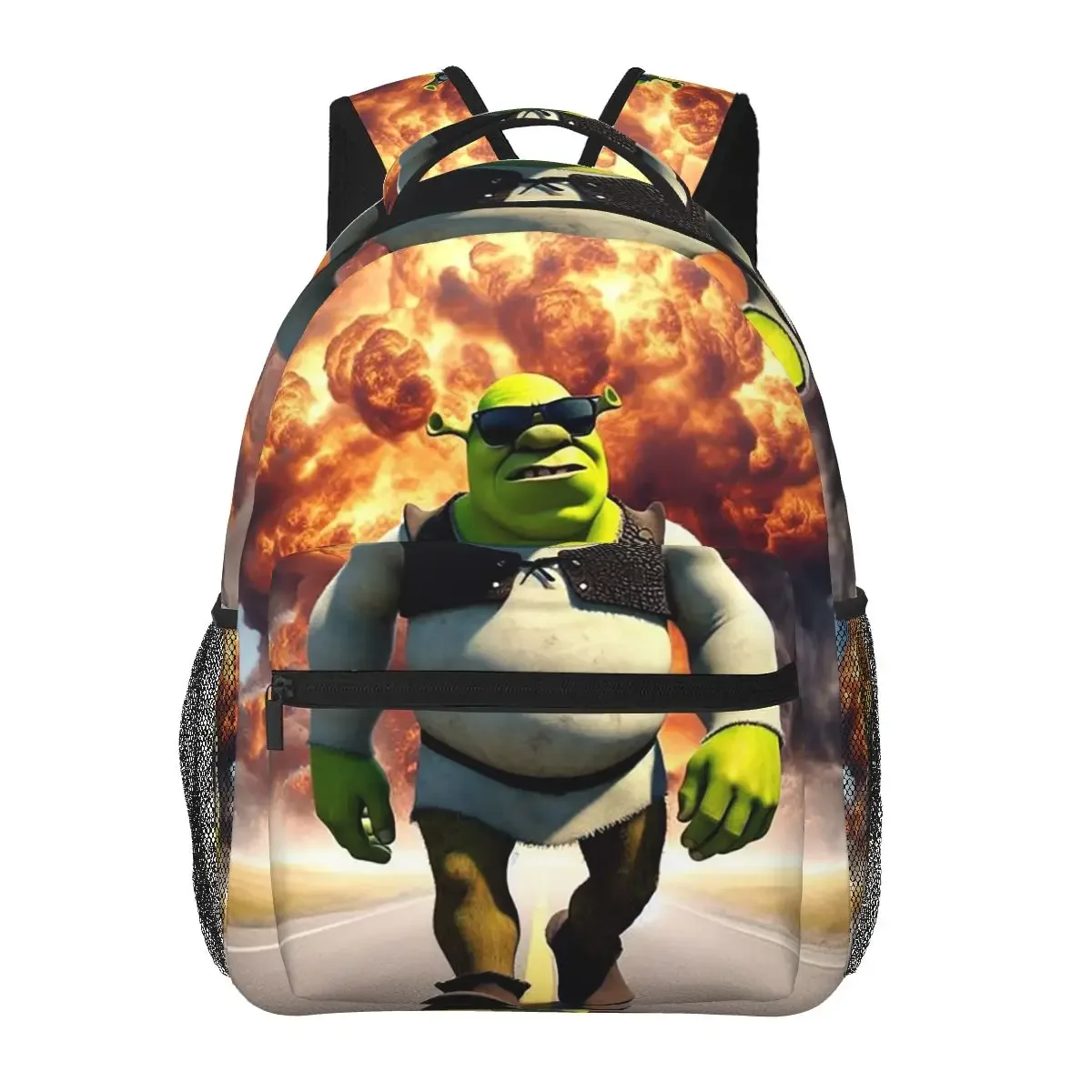 sacs à dos graphiques cherub shrek meme pour garçons et filles, sacs d'école pour enfants, sac à dos de voyage de dessin animé, sac à bandoulière de grande capacité
