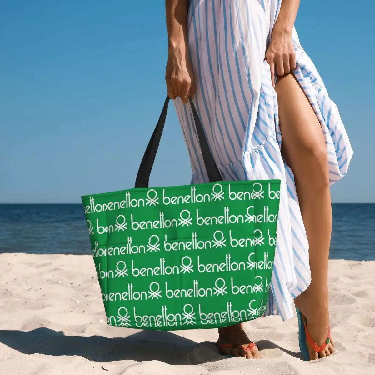 sac fourre-tout de plage united colors of benetton, sac de sport, de yoga, grand sac fourre-tout pour femmes, sac de voyage, sac de fitness