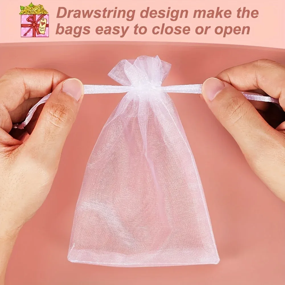 sacs de rangement pour bijoux, emballage cadeau, pour fête de mariage, sacs à cordon pour cadeaux