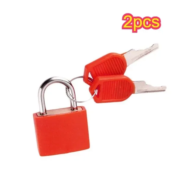 mini cadenas coloré à noyau en cuivre avec clé pour bagages, valises, sacs à dos, agendas, tiroirs, armoires, casiers de rangement – petit cadenas de sécurité